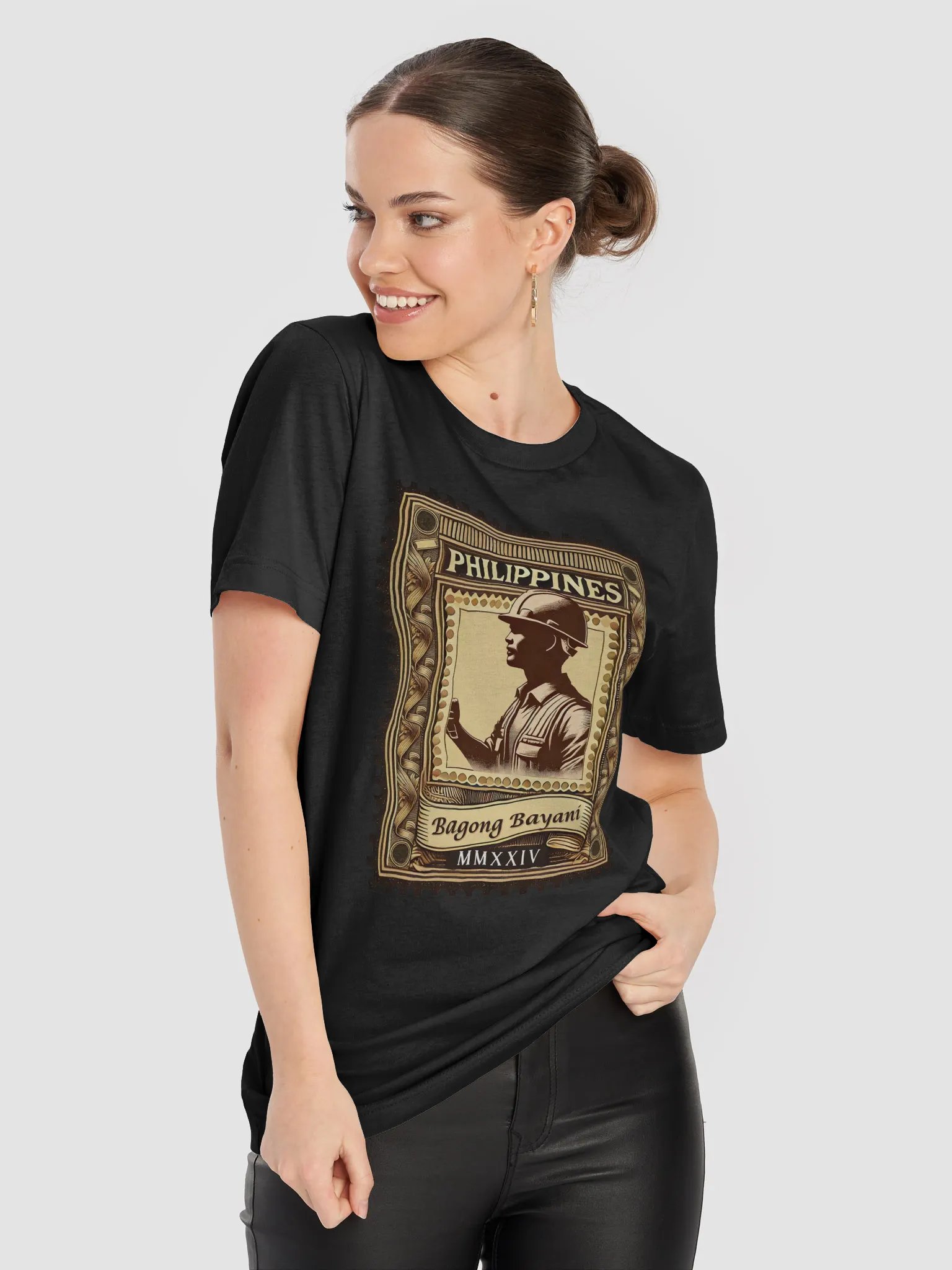 Bagong Bayani - Construction Worker Postage Stamp T-Shirt product image (4)