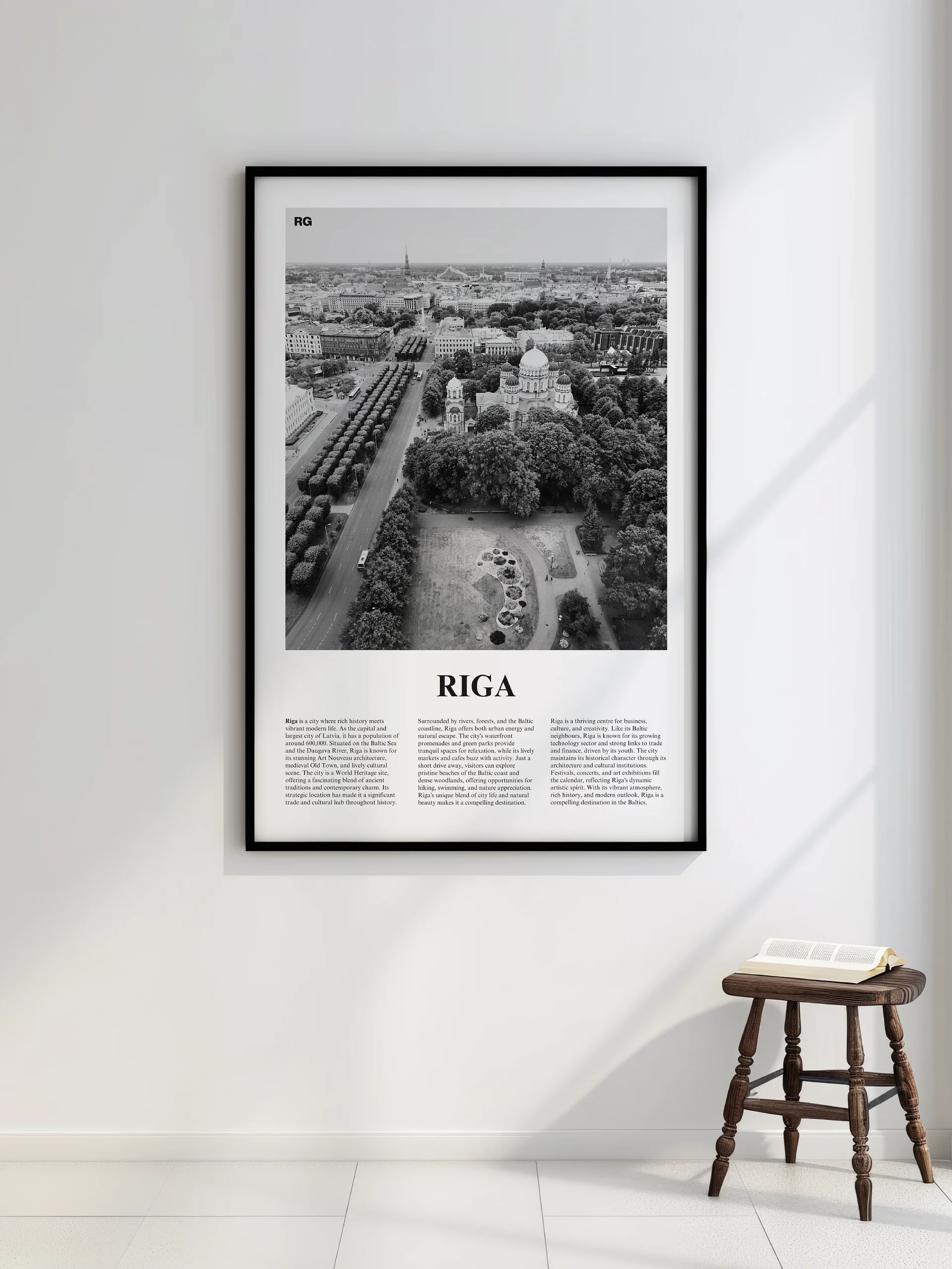 Riga 02 Newspaper Poster | Framed product image (2)