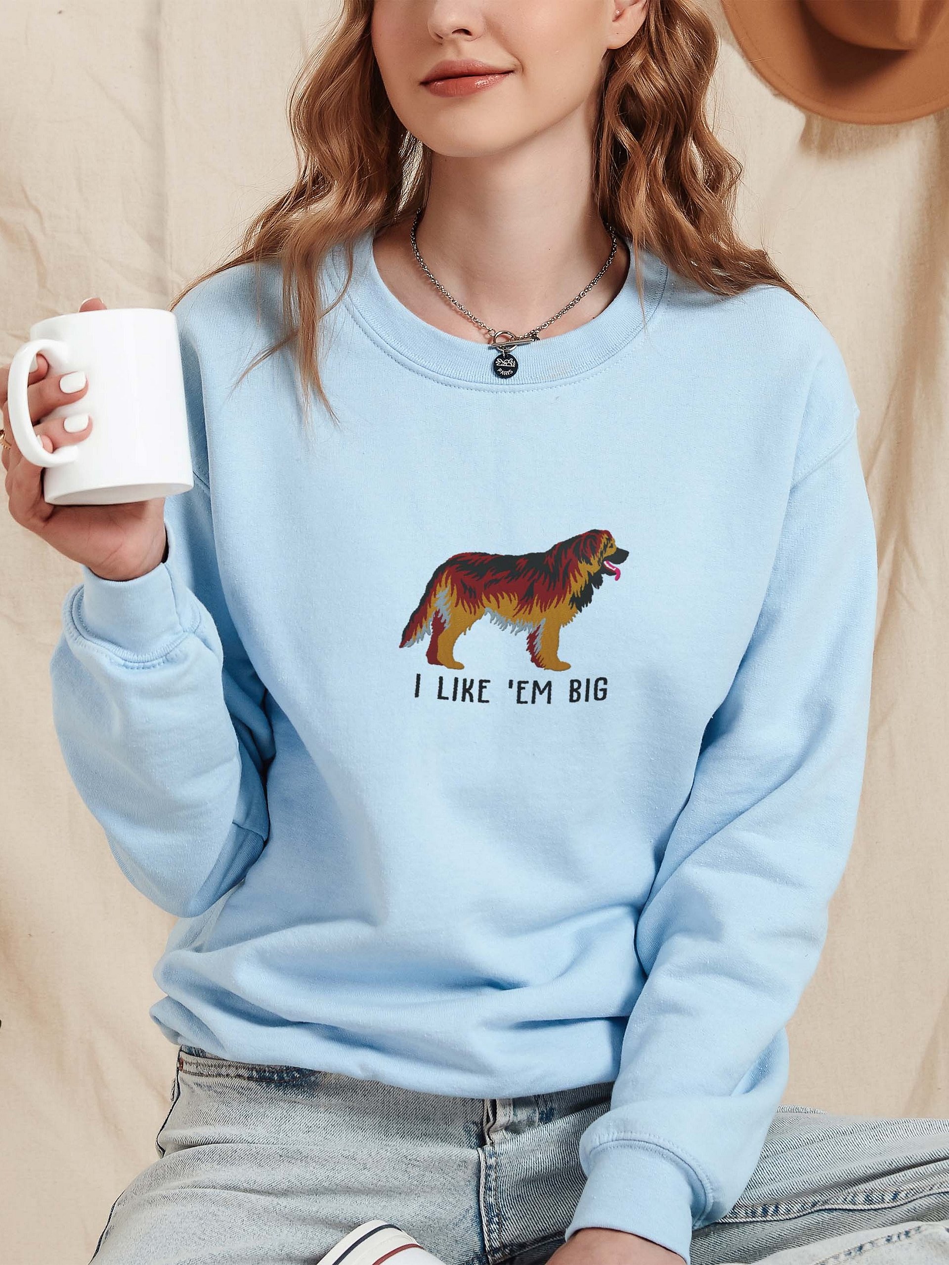 I Like 'Em Big Sweatshirt (Embroidered) of a Leonberger(2) product image (2)