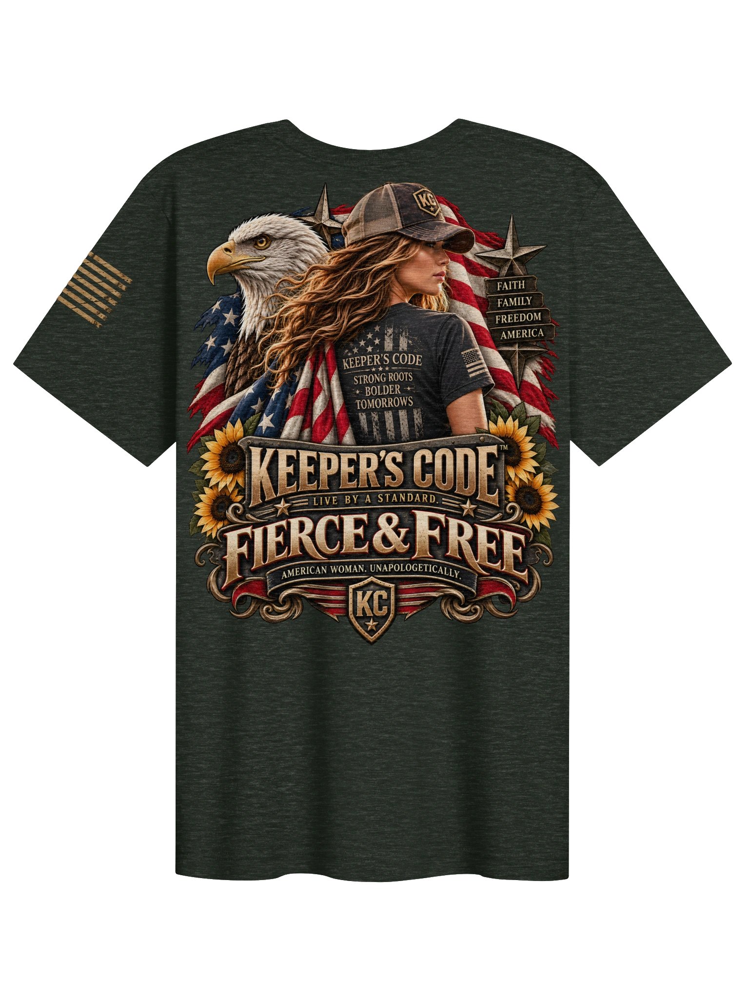 Keeper’s Code™ Women’s Fierce & Free Strong Roots Graphic T-Shirt product image (4)