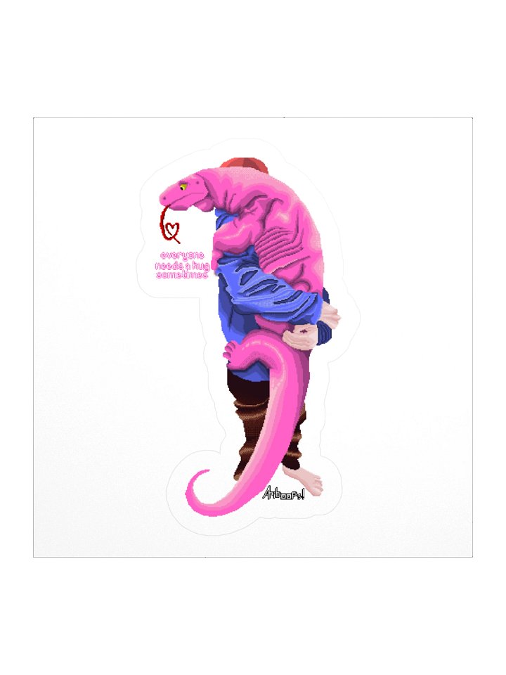 February 2026 Sticker "Lizard Hug" product image (1)
