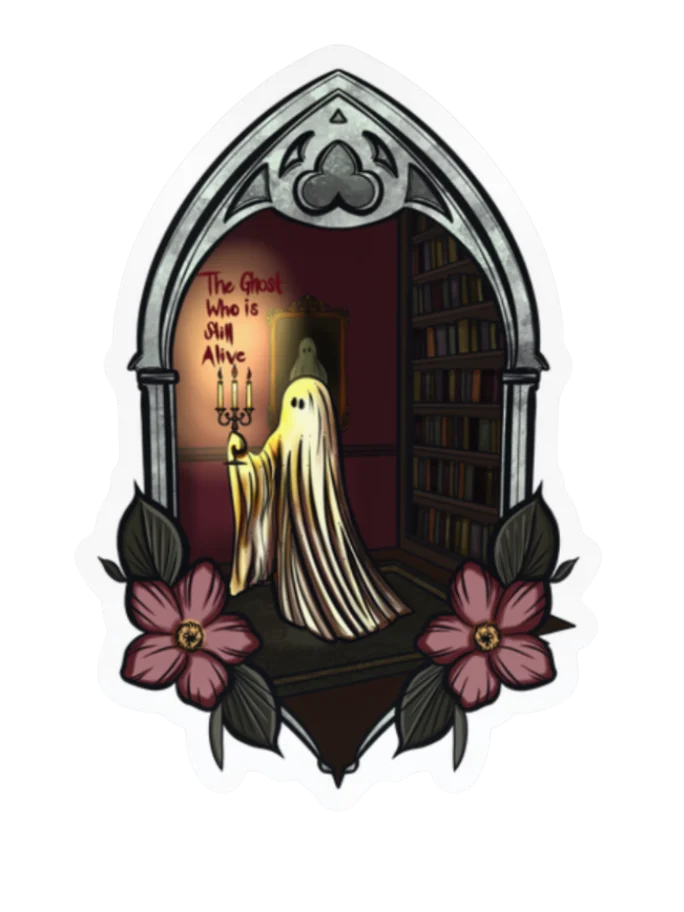 “Ghost Who Is Still Alive” Spooky Sticker product image (1)