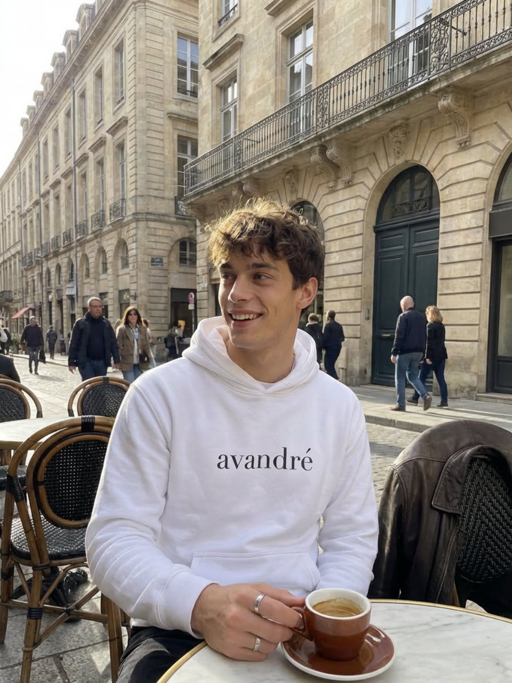 Avandre' Branded White Hoodie product image (3)