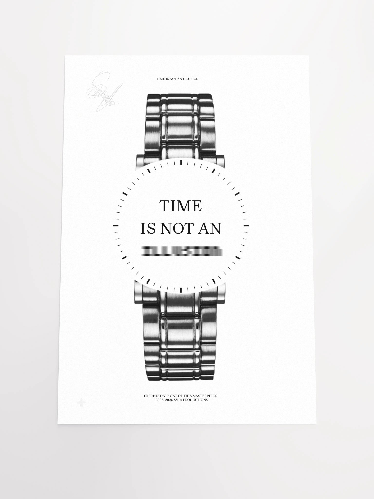 TIME IS NOT AN ILLUSION - WHITE PRINT product image (1)