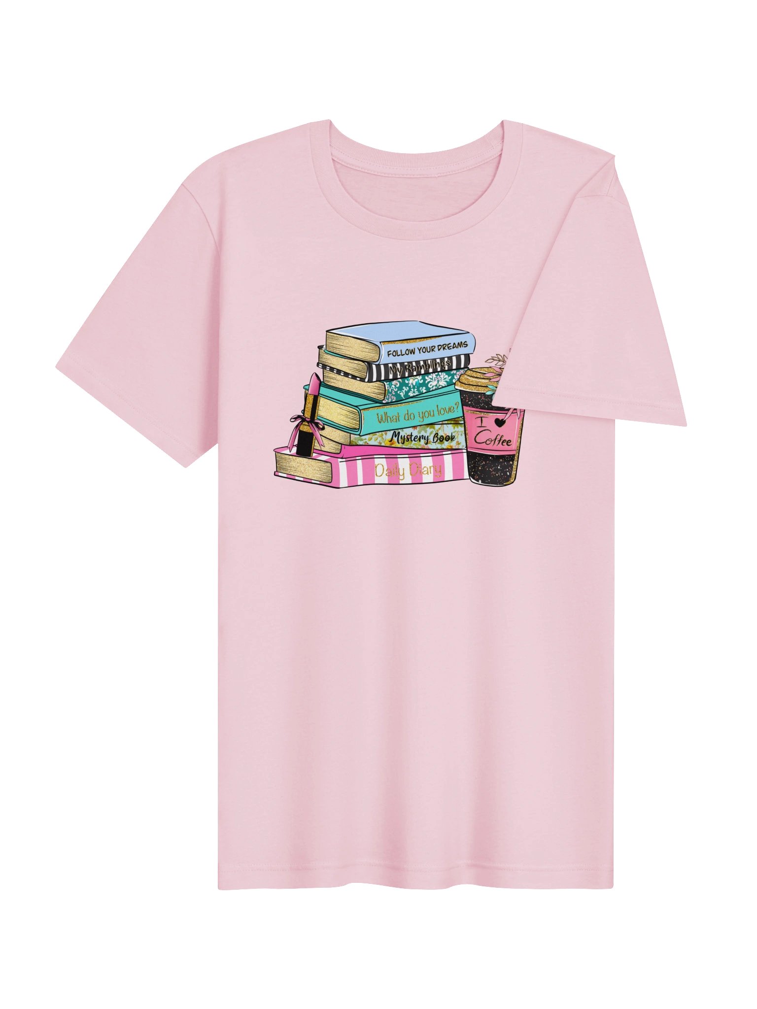 Books & Coffee T-Shirt | Colorful Book Lover Tee product image (40)