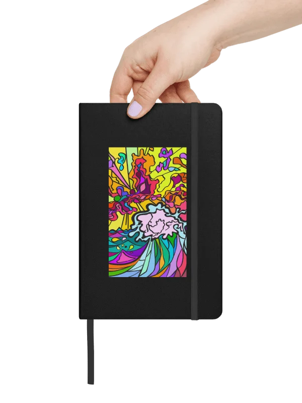Vibrant Energy Hardcover Notebook – Wave at Sunset product image (3)