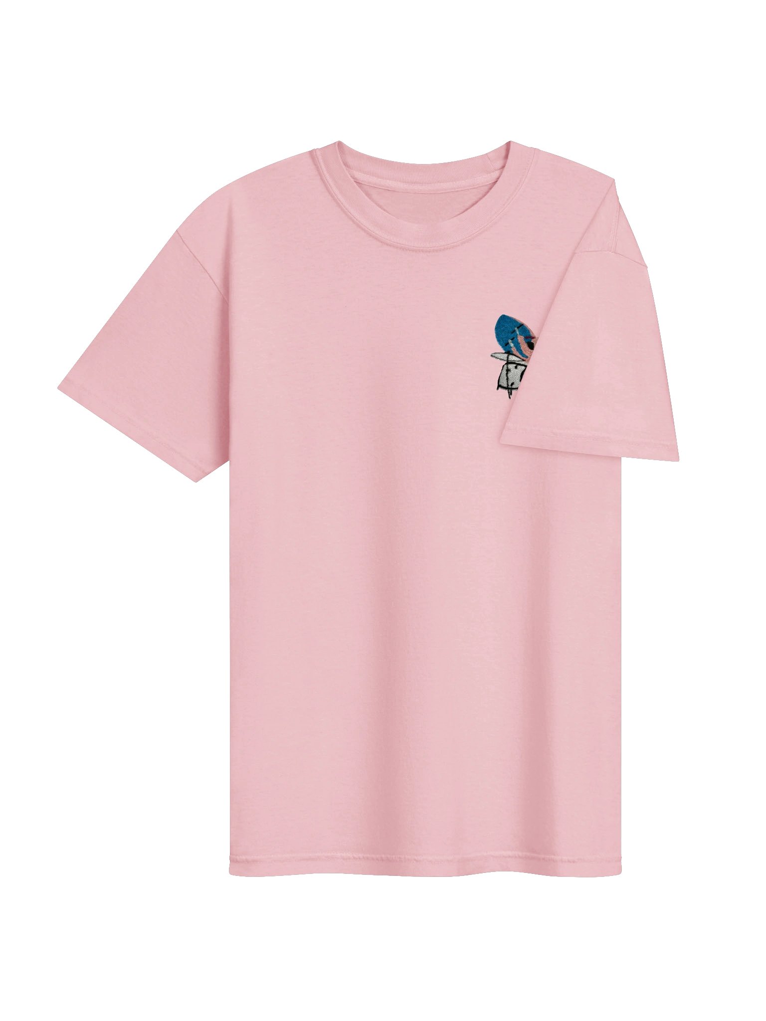 Bug Band Adult Unisex Embroidered Tee Left Chest PinkBug product image (4)