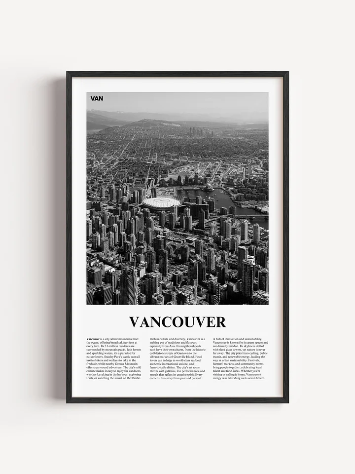 Vancouver 05 Newspaper Poster | Framed product image (1)