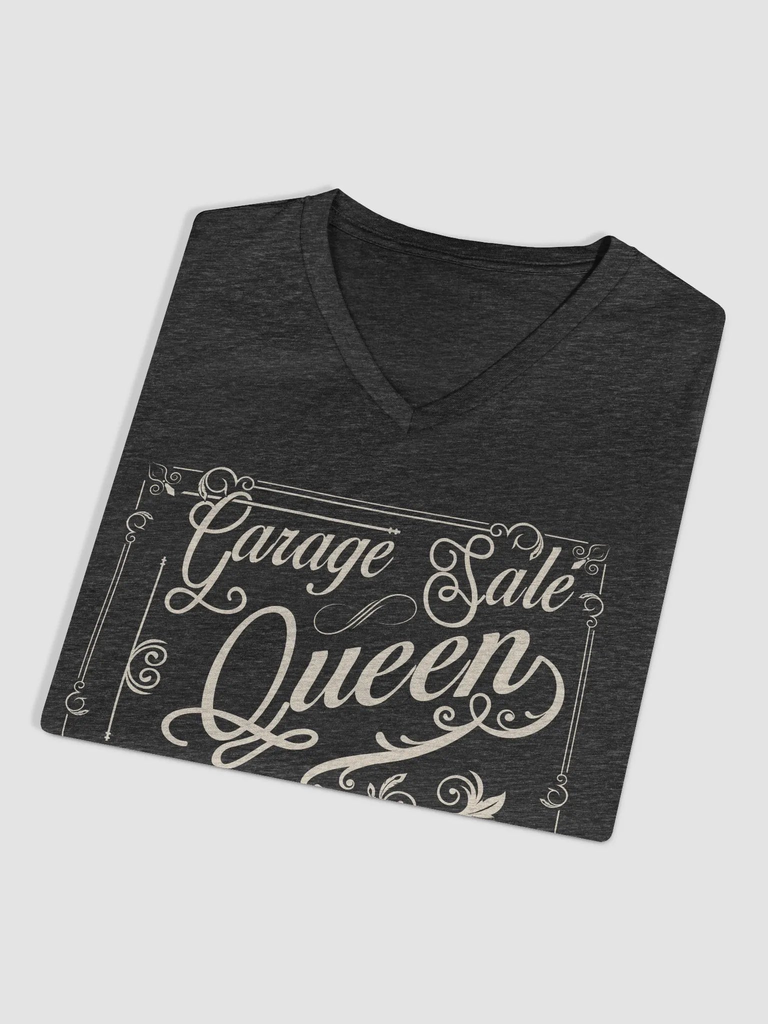 GARAGE SALE QUEEN (Ladies' V-Neck - Dark) product image (9)