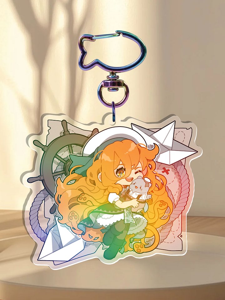 IllithSailing Holographic Acrylic Key Chain product image (1)