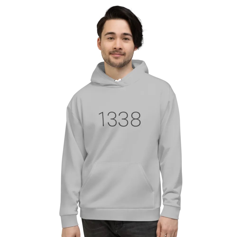 1338, beyond leet hoodie (grayscale mode) product image (11)
