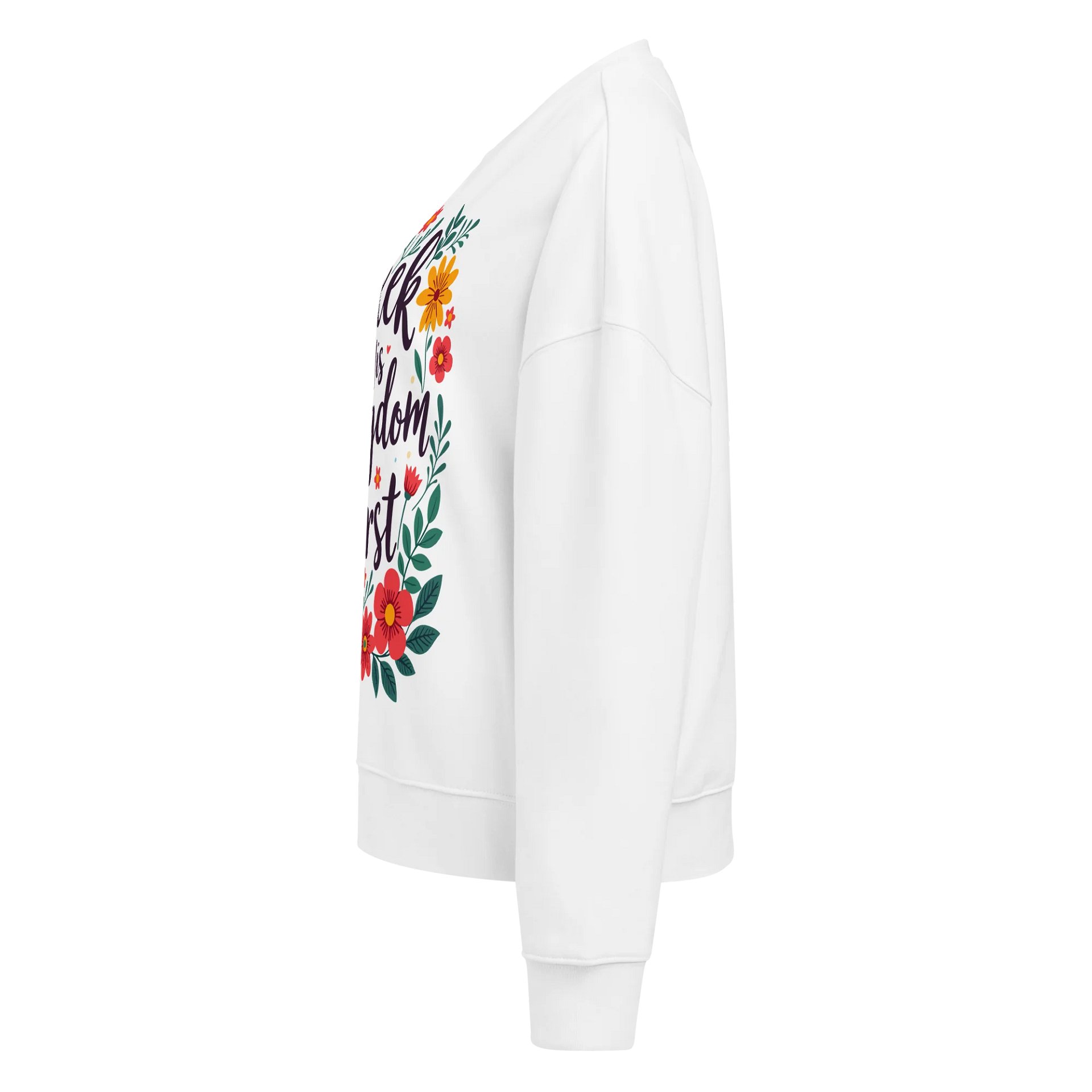 Women's Organic Crewneck Sweatshirt Seek His Kingdom First product image (3)