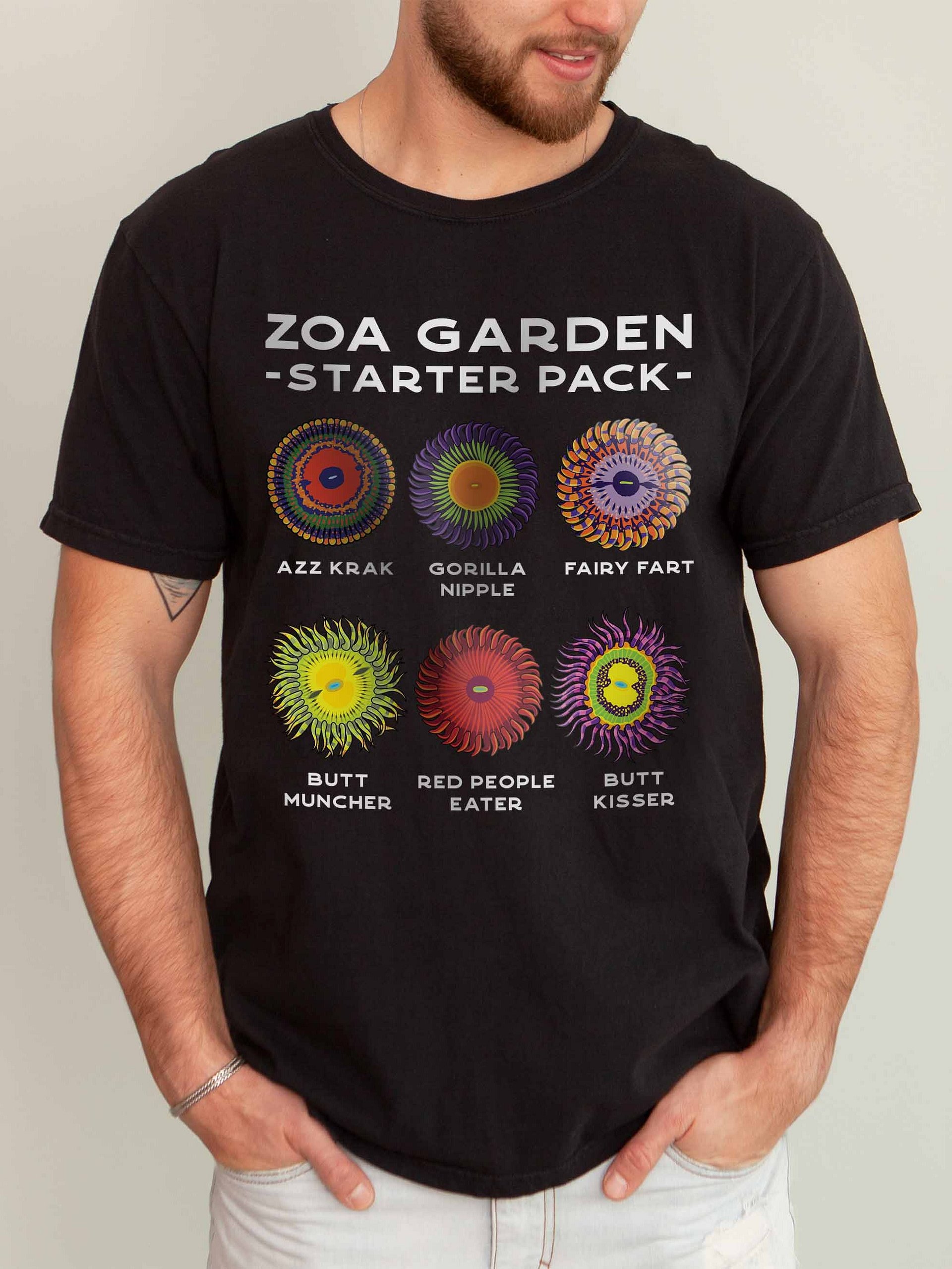 Zoanthid Garden Starter Pack T-Shirt for Reef Aquarium Lovers product image (2)