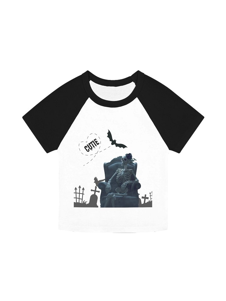 Rose Skull Gothic Baby Tee product image (2)