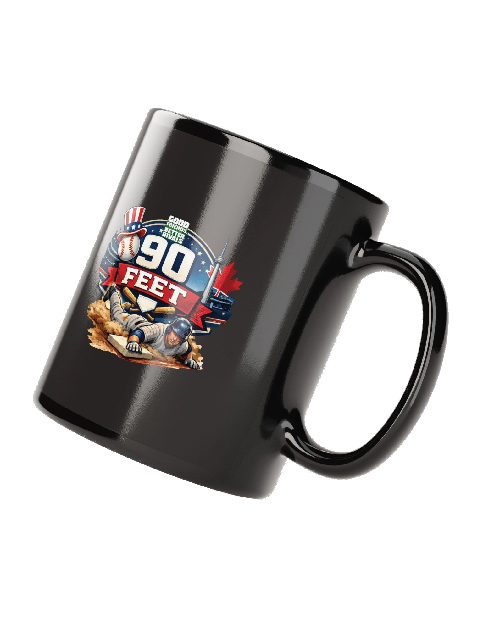 Round the Bases Black Mug product image (4)