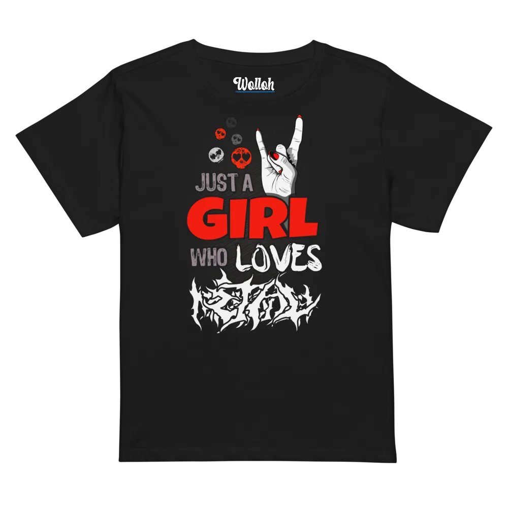 Just a Girl Who Loves Metal - Female Metalhead High Waisted T-Shirt product image (1)