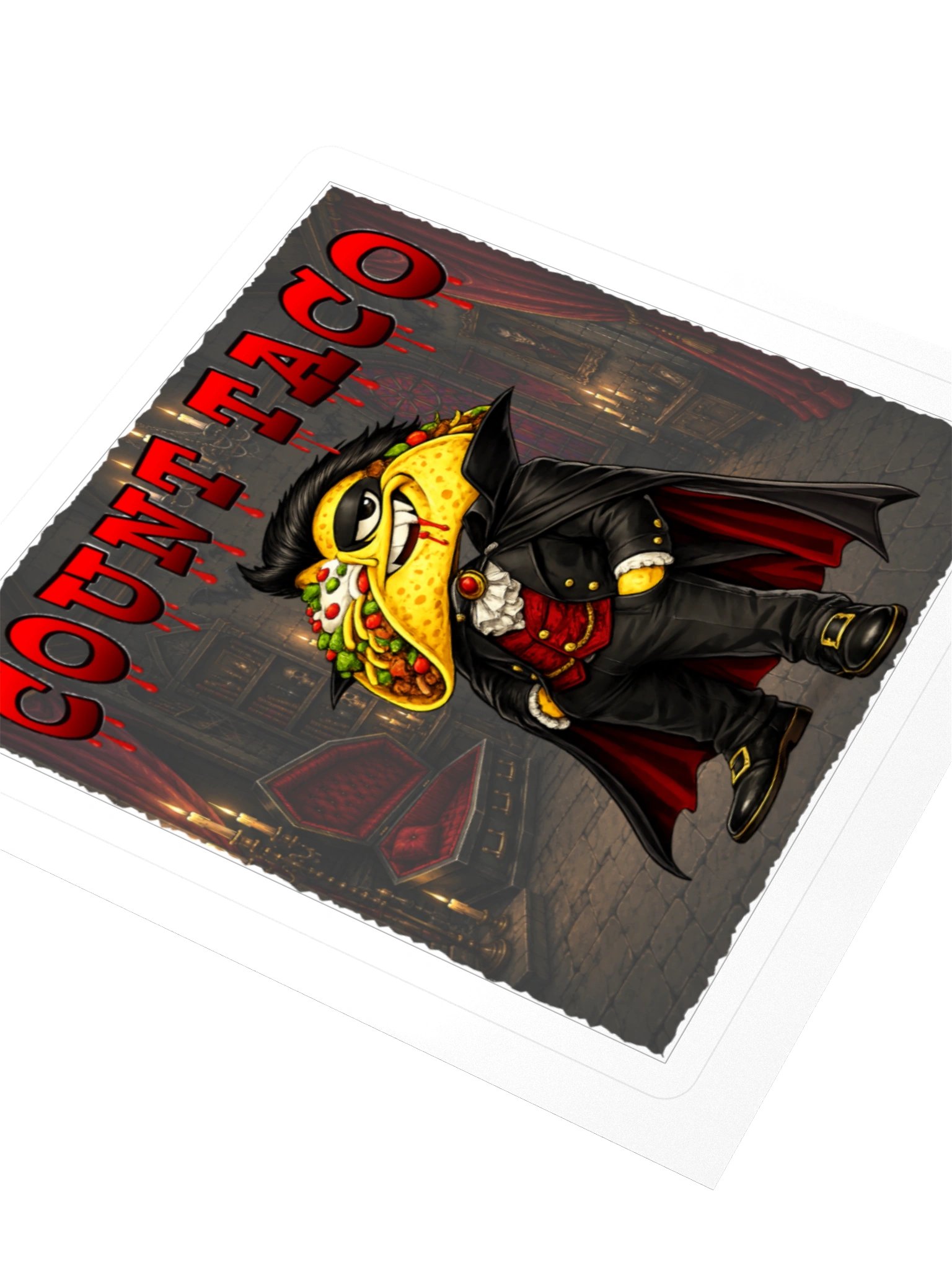 Count Taco Vampire Kiss Cut Sticker - The Taco Family product image (7)