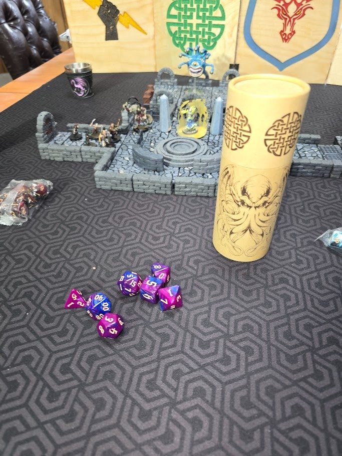 Old Ones Dice Tube with set of dice. product image (1)