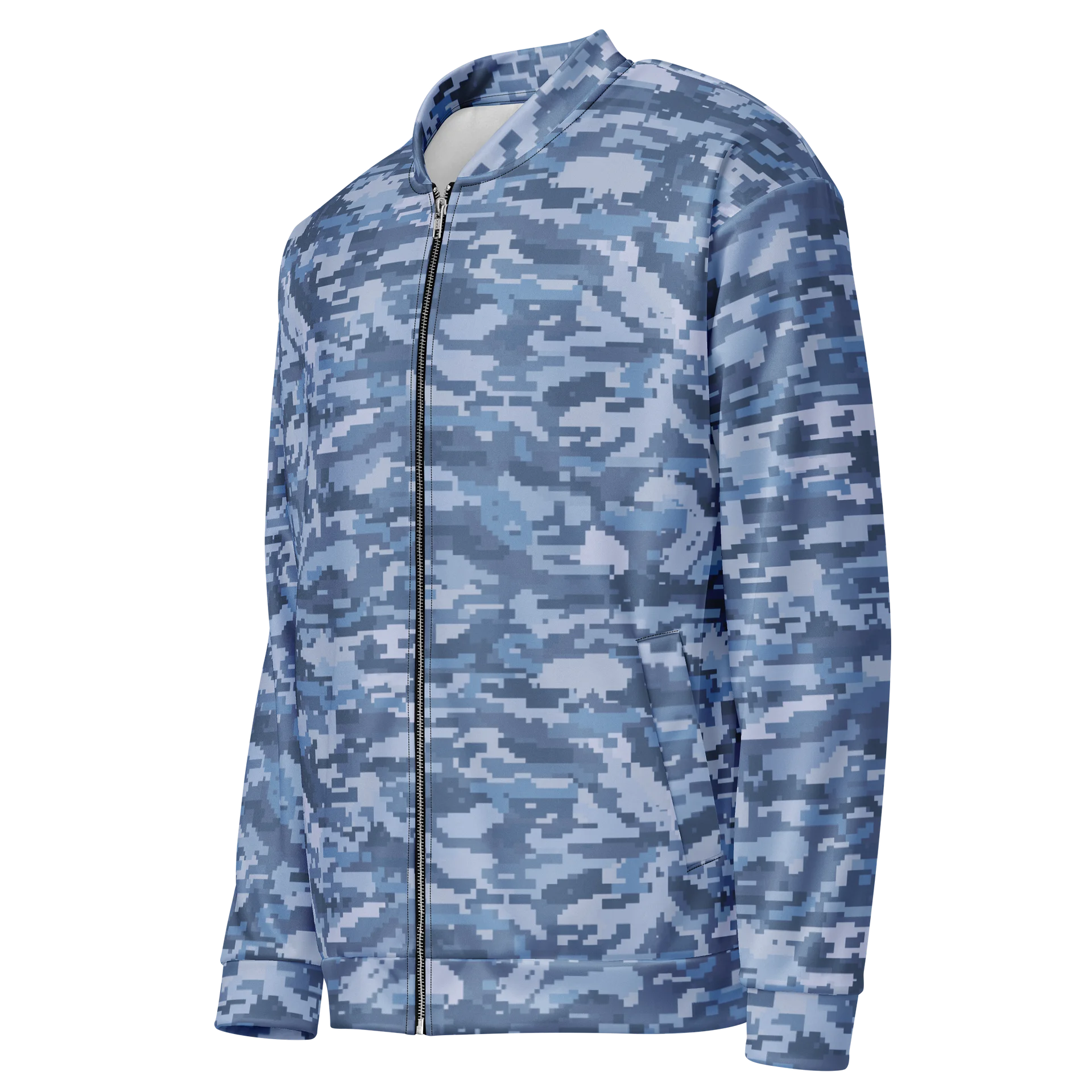Blue Pixel Military Camouflage Bomber Jacket product image (3)