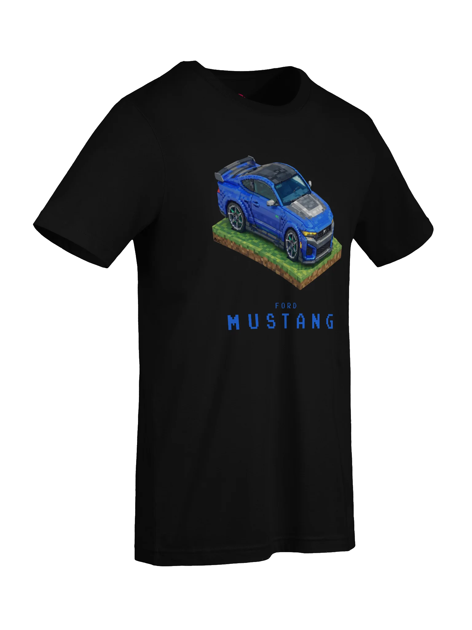 Blue Ford Mustang Dark Horse Shirt (Pixel, Retro, Minecraft) product image (78)