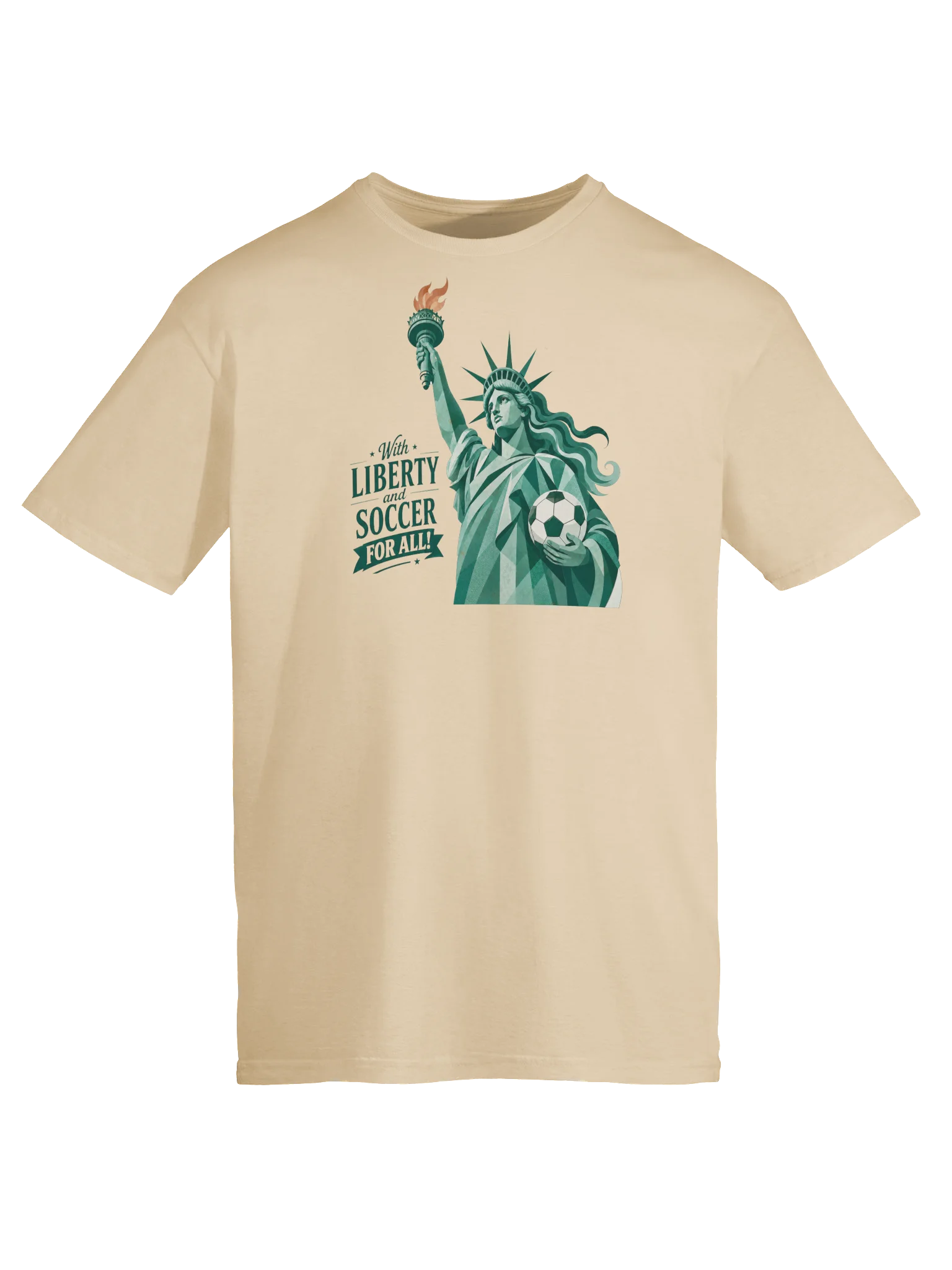 With Liberty and Soccer for All T-Shirt product image (5)