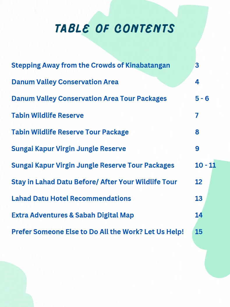 A Guide to Discovering Wildlife Beyond the Boats of Kinabatangan: Danum Valley, Tabin Wildlife Reserve, and Sungai Kapur product image (3)