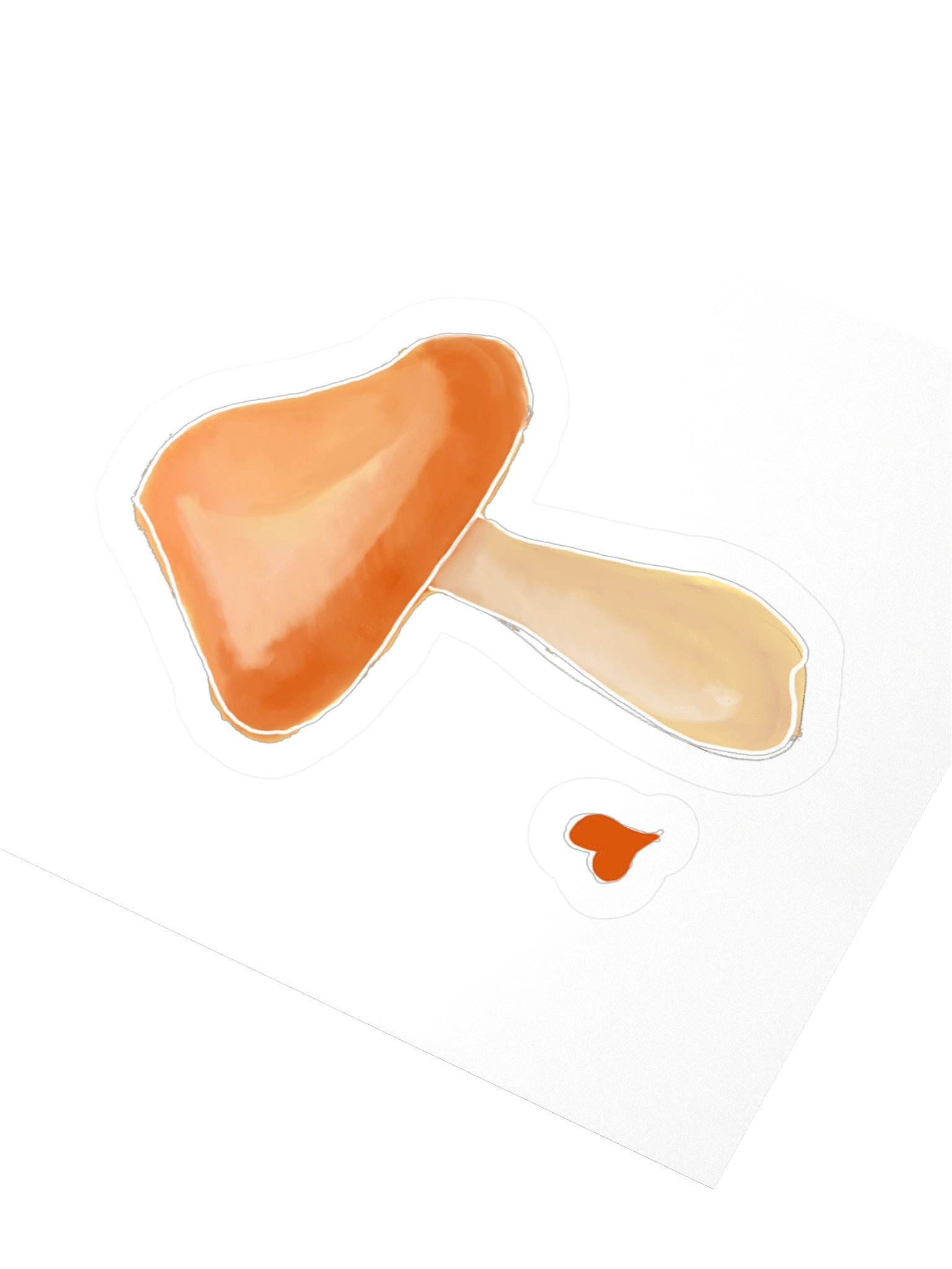 The Mushroom, Watercolour Mushroom Sticker (3 inch vinyl) product image (3)