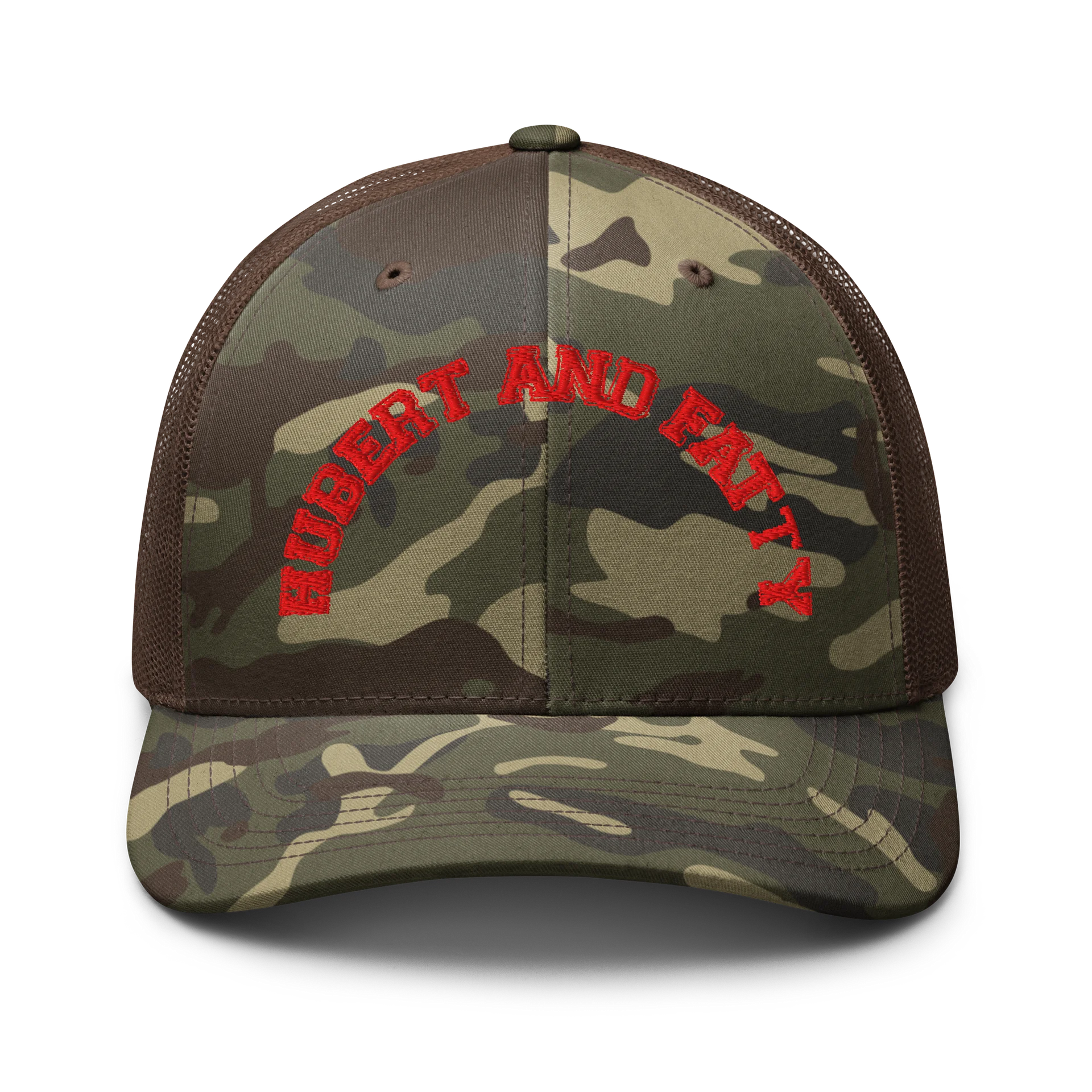 hubert and fatty embroidered camo hat product image (1)