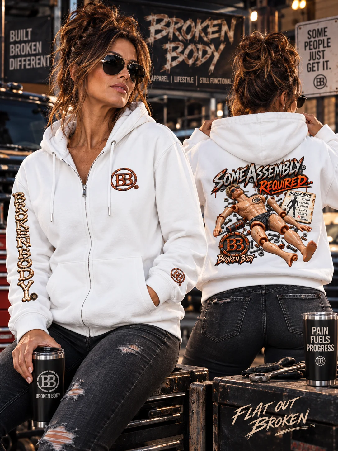Funny Surgery Hoodie — Some Assembly Required Rebuild Hoodie | Broken Body™ product image (1)