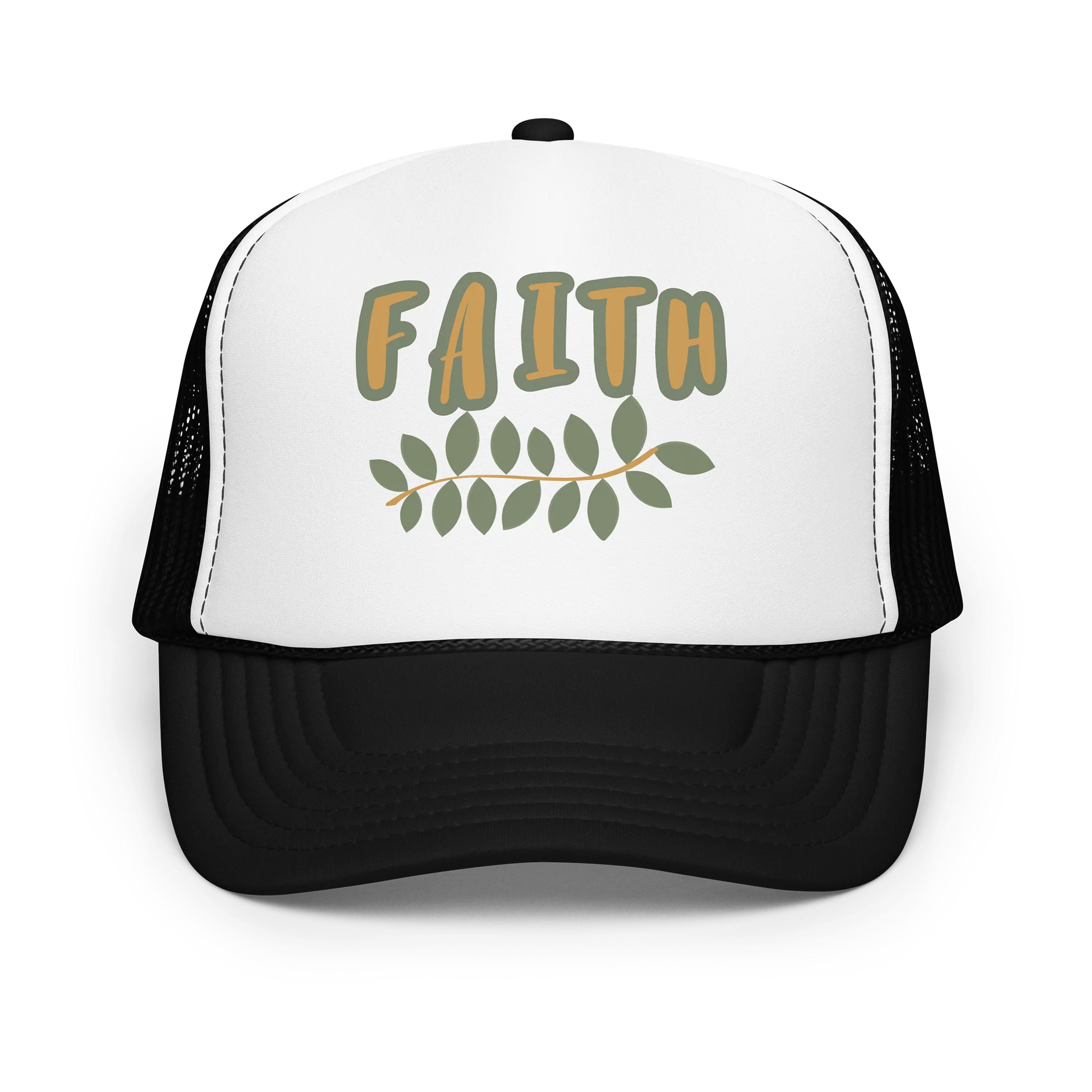 Woodland Faith Leaf-Accent Foam Trucker Hat product image (1)