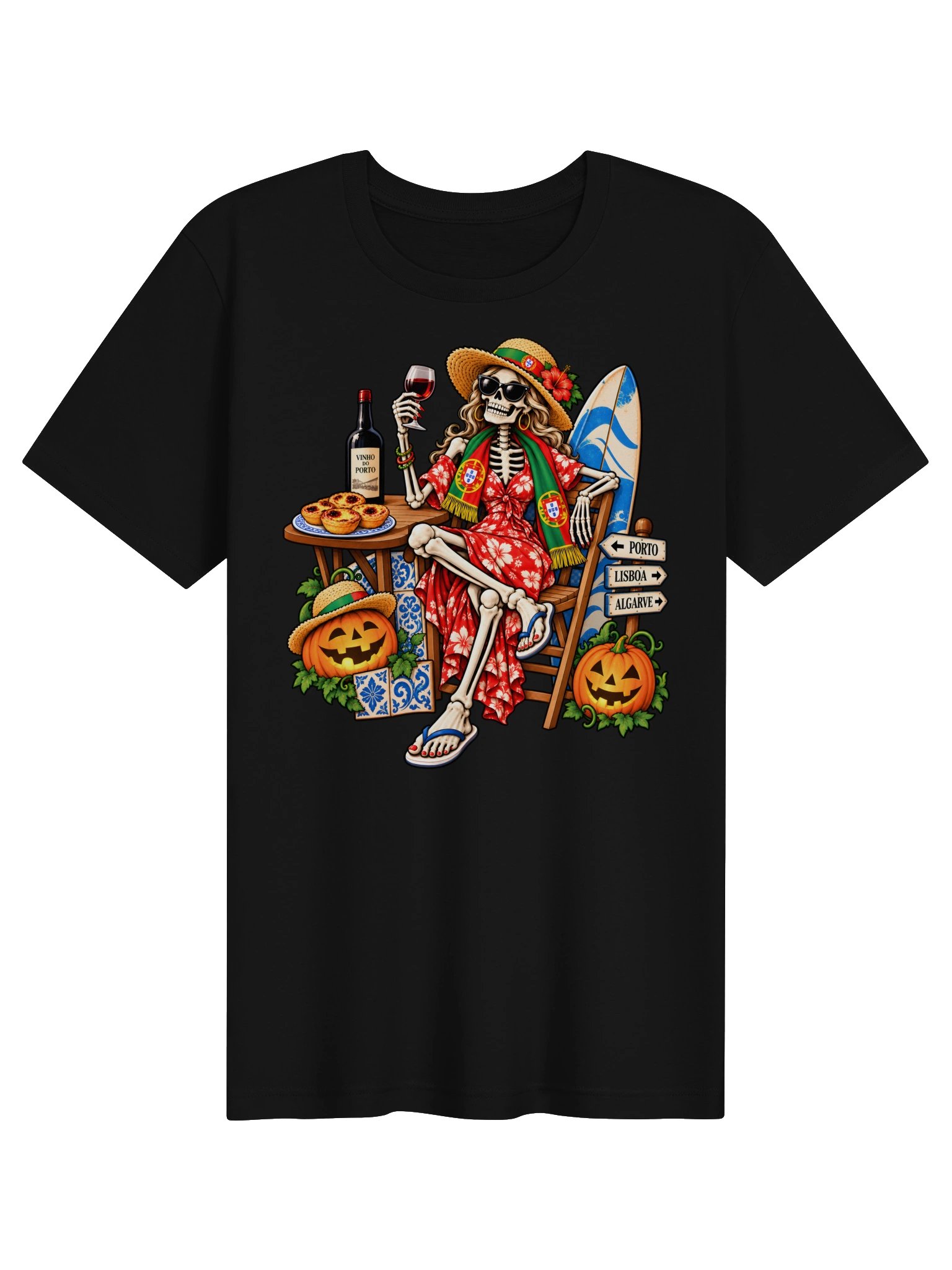 Portuguese Skeleton Halloween Womens Shirt product image (1)