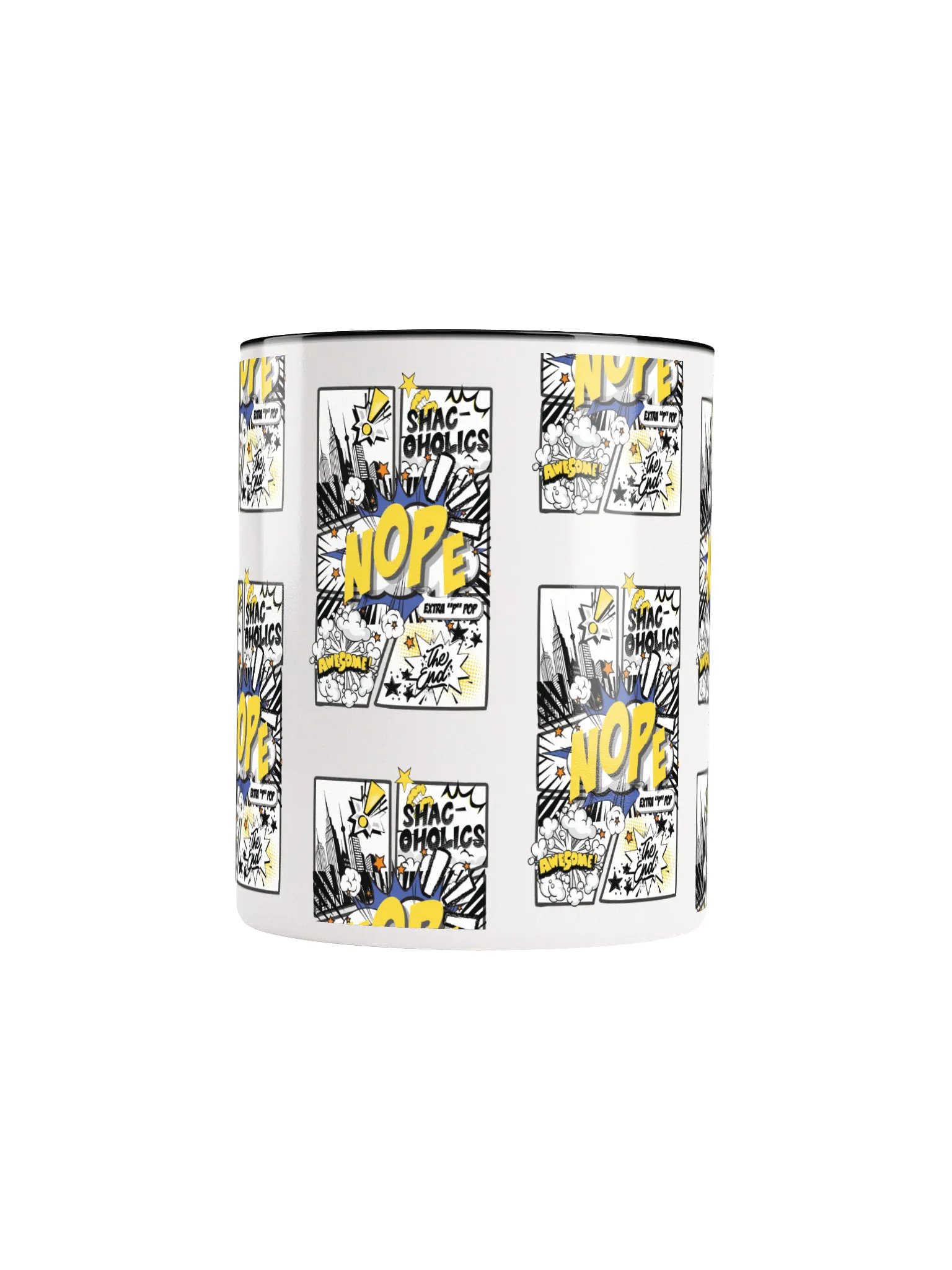 Shac-oholics Comic Blast Mug - Yellow 