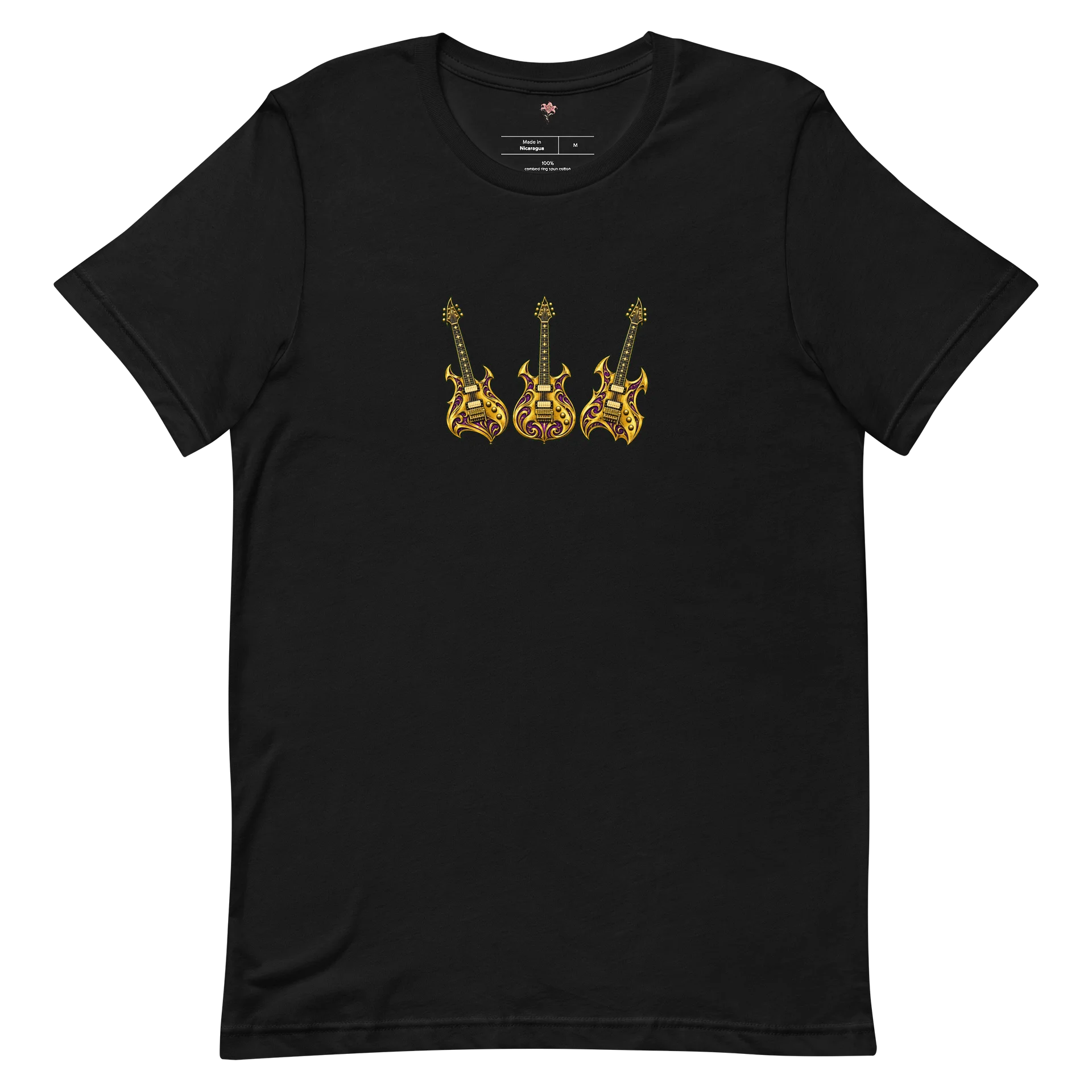 Velvet Voltage – Gold Guitar Statement Tee product image (5)