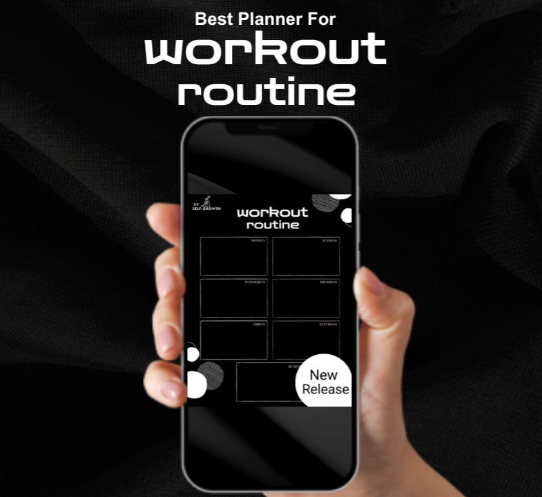 Digital & Fillable Workout Routine Planner product image (1)