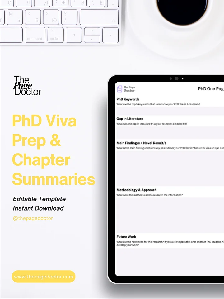 PhD VIVA Chapter Summary Preparation product image (1)