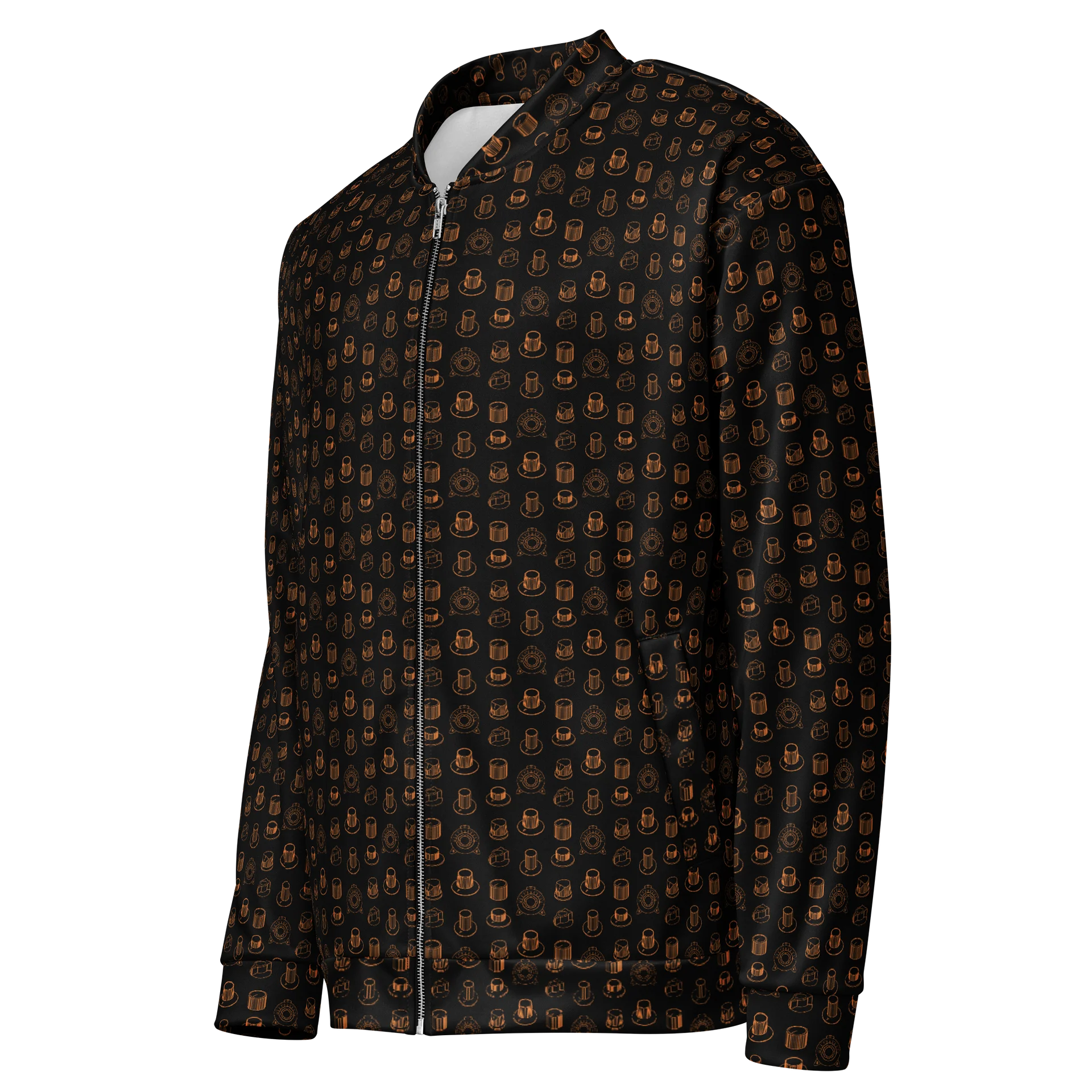 Seven Icons of Synthesis Bomber Jacket - (7 Synth Legends) AMBER product image (3)