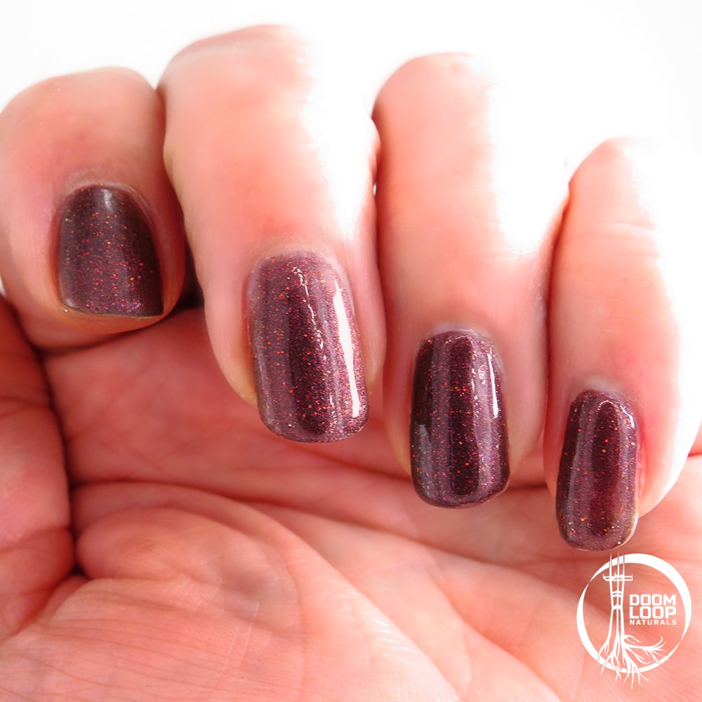REDSHIFT - Deep Maroon Glitter Nail Polish product image (2)