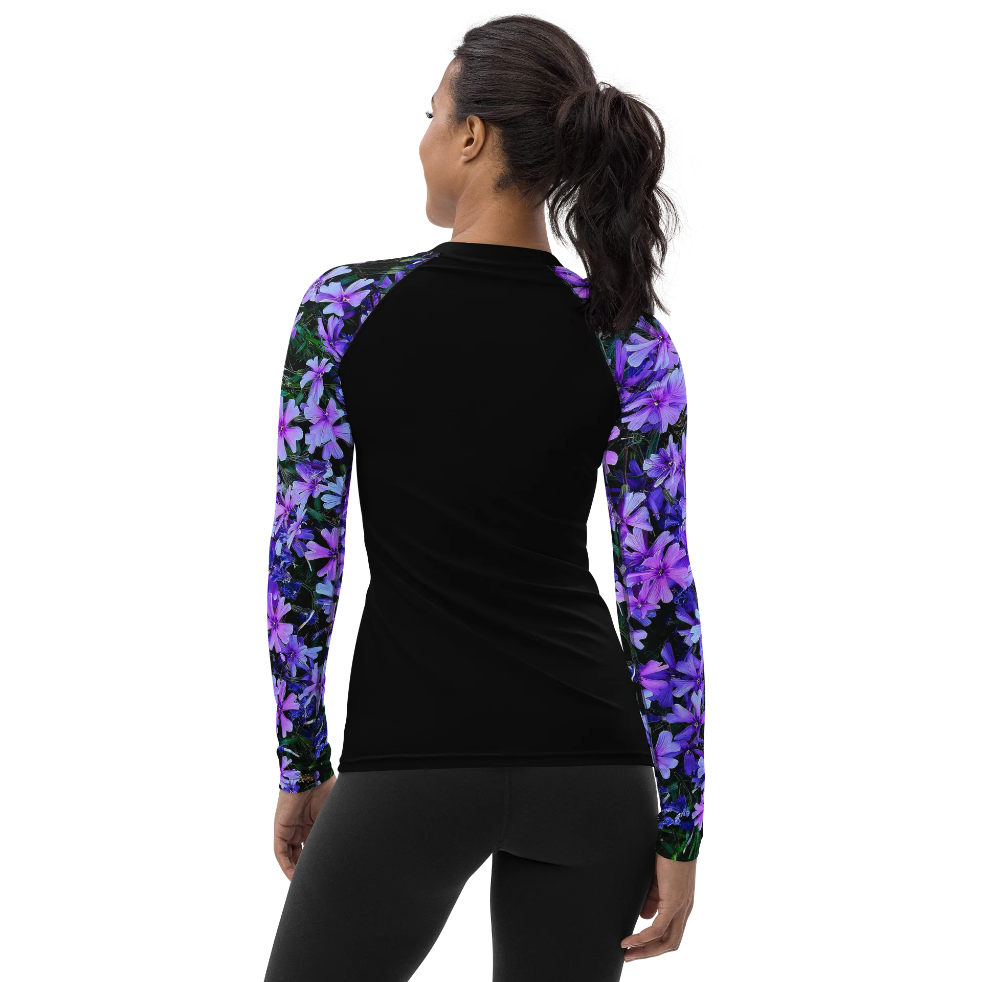 Purple Phlox Women's Rash Guard product image (2)