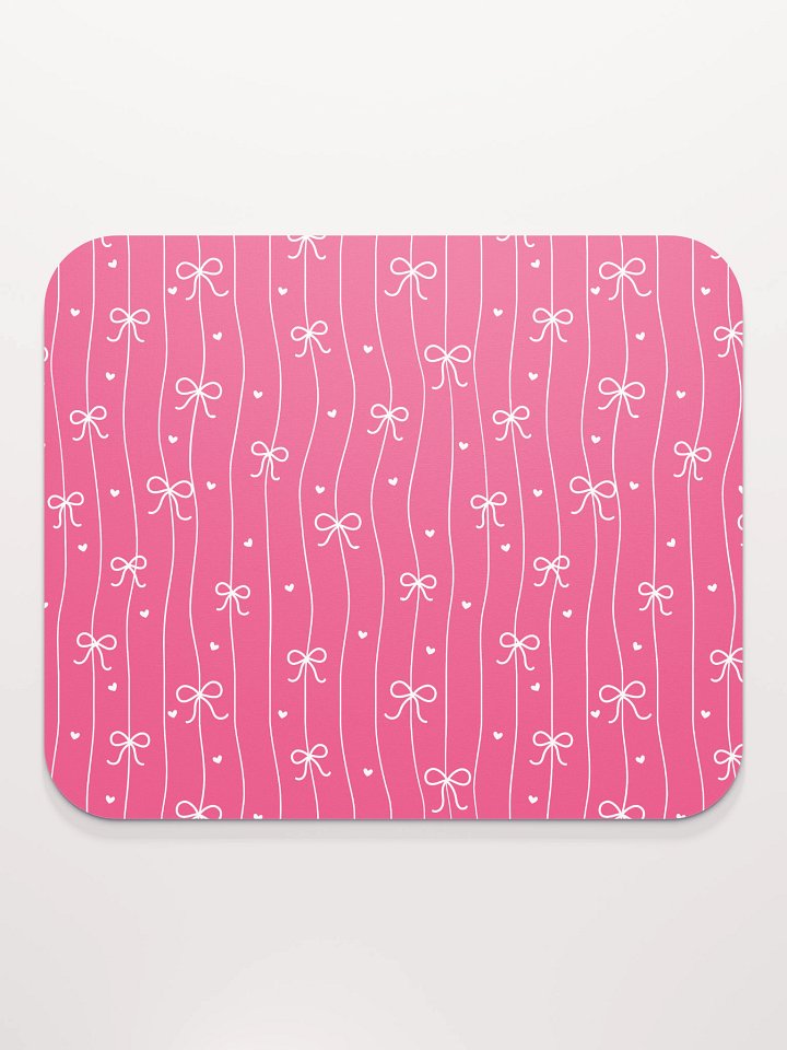 Pink Bow Coquette Mouse Mat- 8.7" x 7.1" product image (2)
