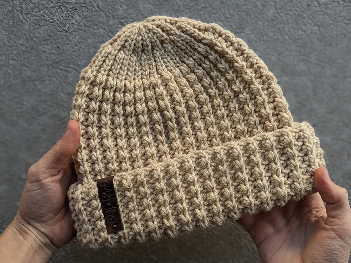 Crochet Flat Unisex Beanie Pattern product image (2)