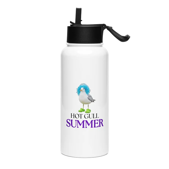Hot Gull Summer Stainless Steel Water Bottle w/ Straw product image (1)