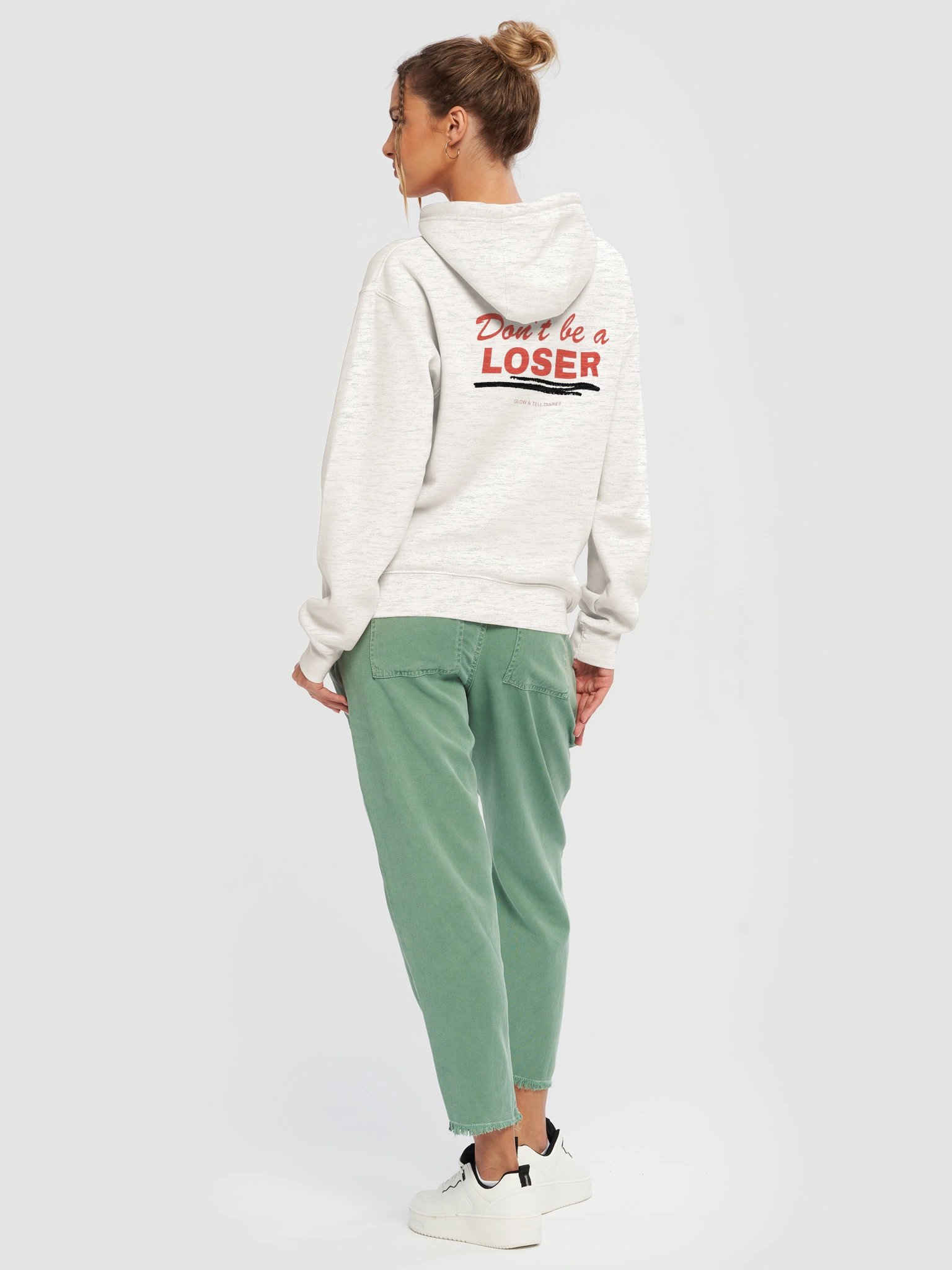 Don't be a LOSER heather oat hoodie product image (8)