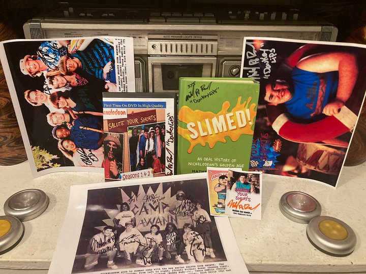 SLIMED A NICKELODEON HISTORY BOOK SIGNED BY DONKEYLIPS OUT OF PRINT + SYS DVD & SIGNED PHOTOS product image (2)