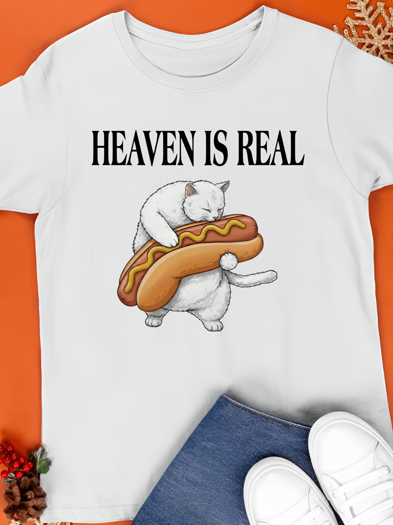 Heaven Is Real Hot Dog Shirt product image (1)
