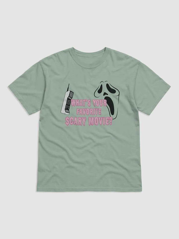 What's Your Favorite Scary Movie? Retro Ghostface Tee – 90s Horror Inspired Design product image (14)