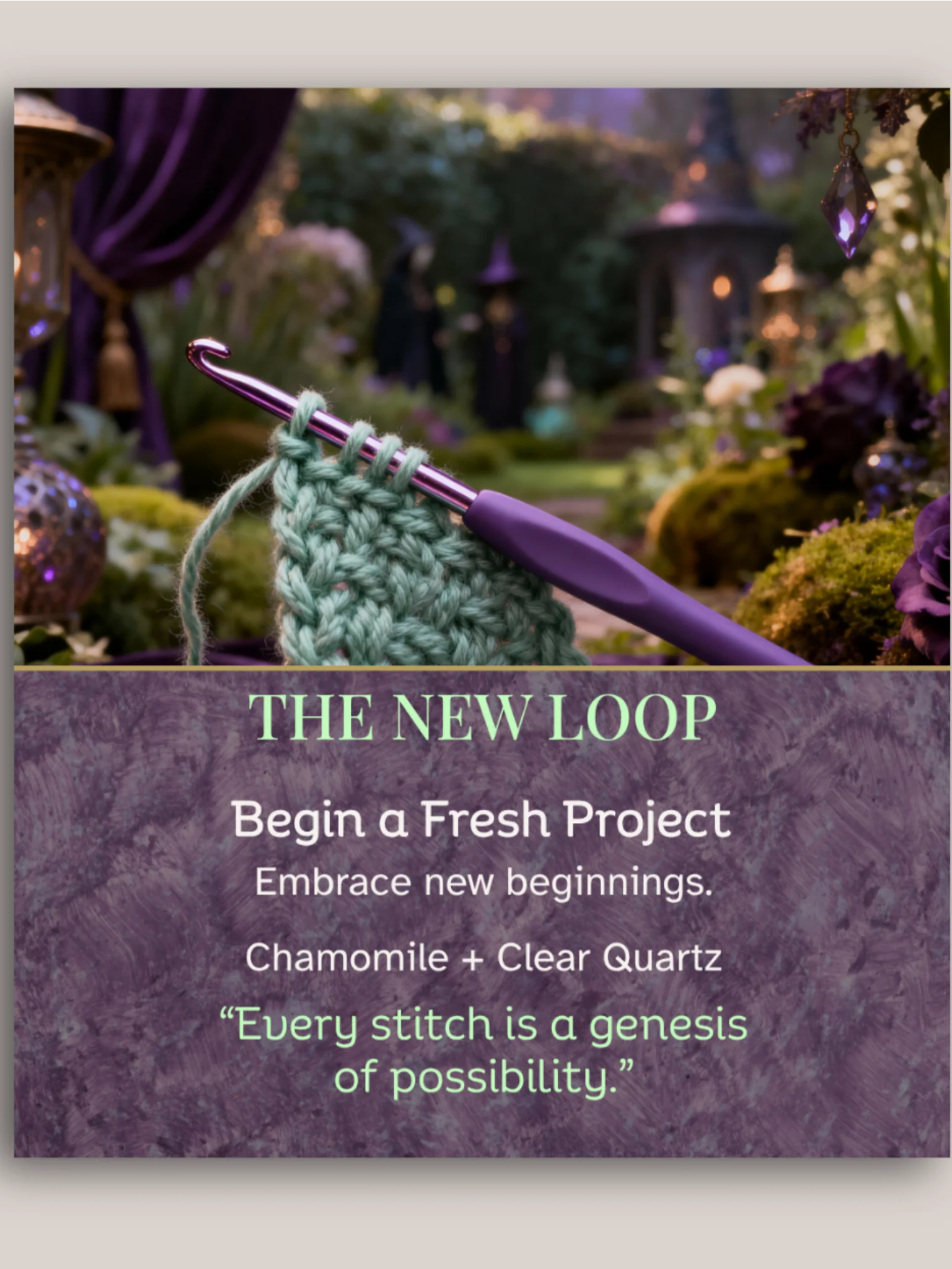Crochet Oracle Deck Printable | Fiber Artist Oracle Cards Digital Download product image (2)