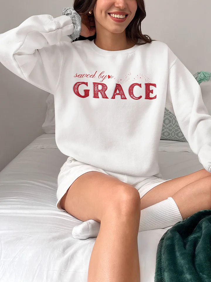 Saved By Grace, Christian Faith Gildan Sweater product image (1)