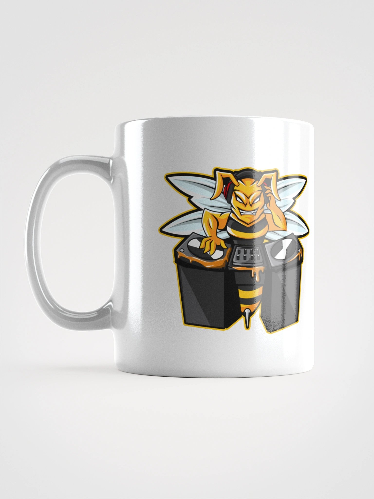 Bee Logo White Glossy Mug product image (17)