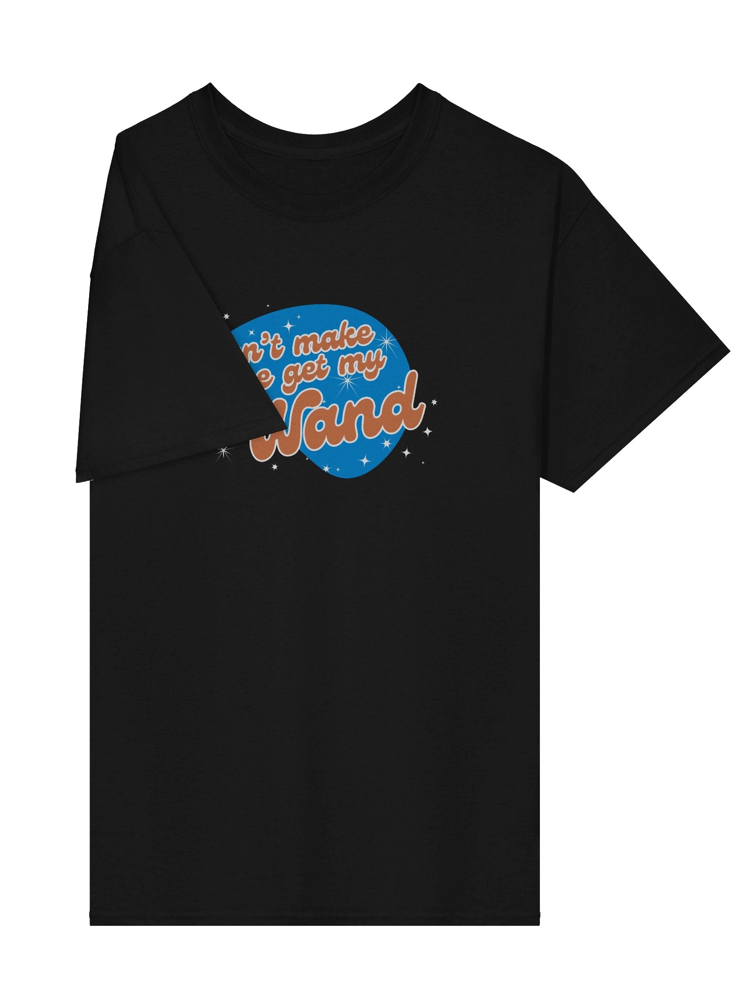 Fair Warning tee (orange & turquoise on black) product image (3)