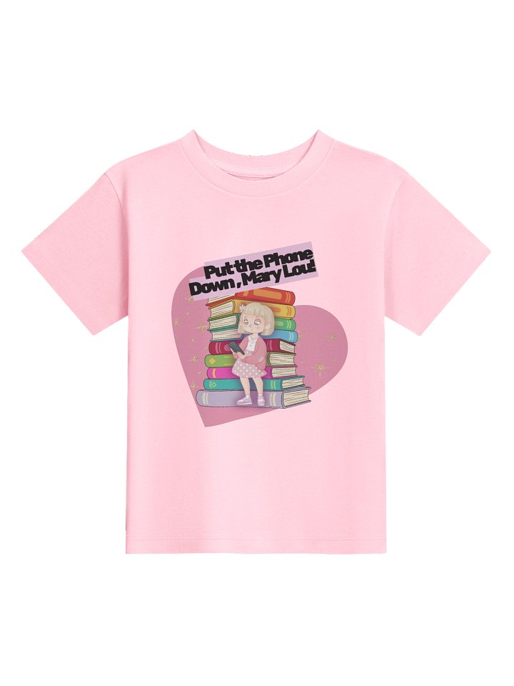 Mary Lou and Books Pink Heart Toddler Tee product image (1)